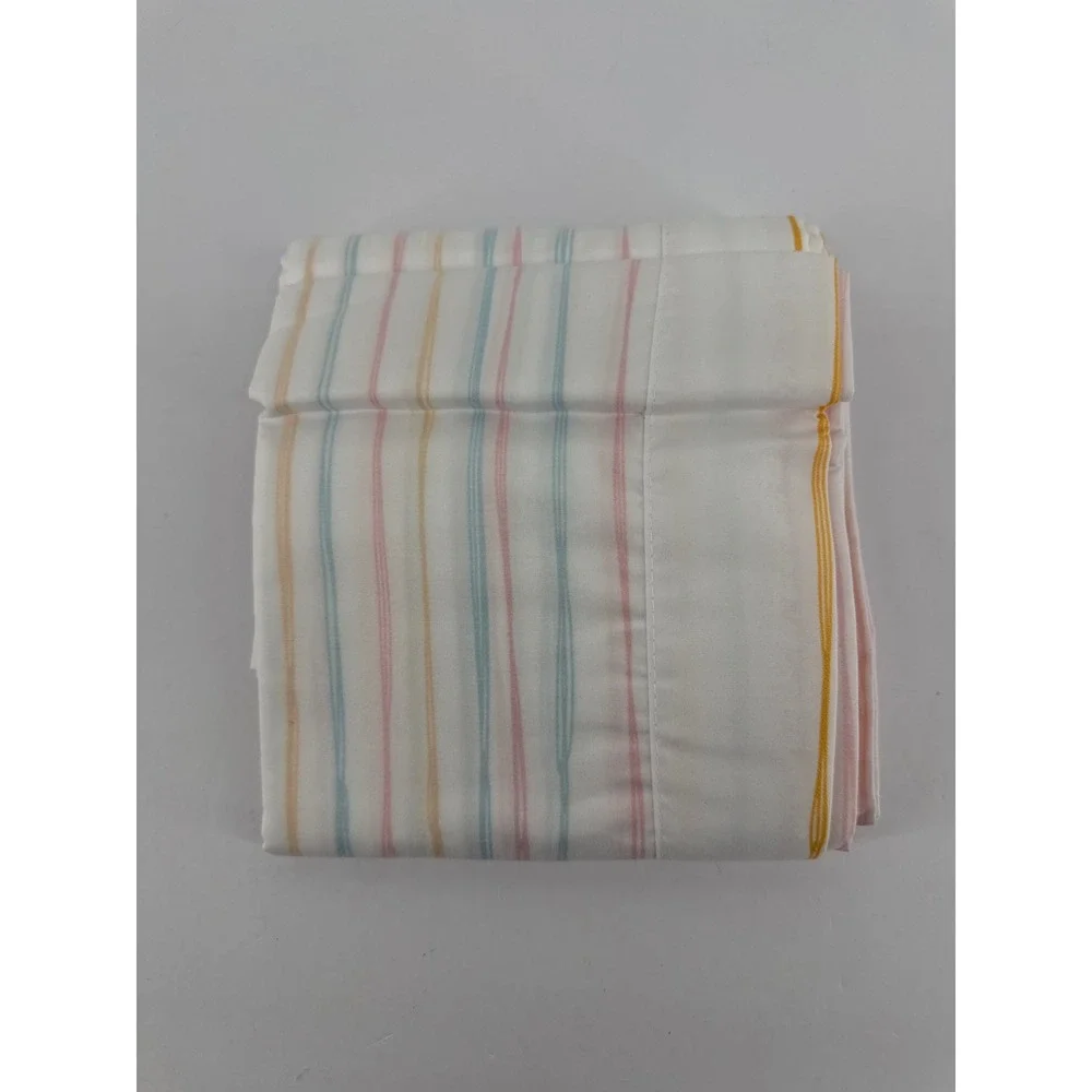 Ambesonne Striped Window Curtains 2 Panel Set Rod Pocket 56x95 Multicolor White